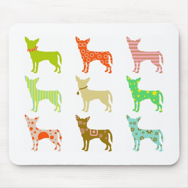 patterned-chihuahuas mouse pad (Front)