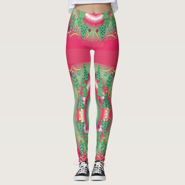 Patterned Christmas Leggings (Front)