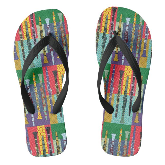 Patterned Clarinets Thongs (Footbed)