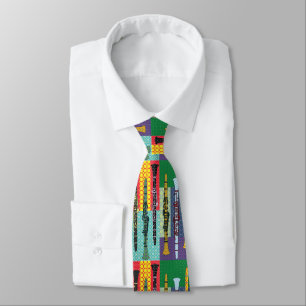Patterned Clarinets Tie