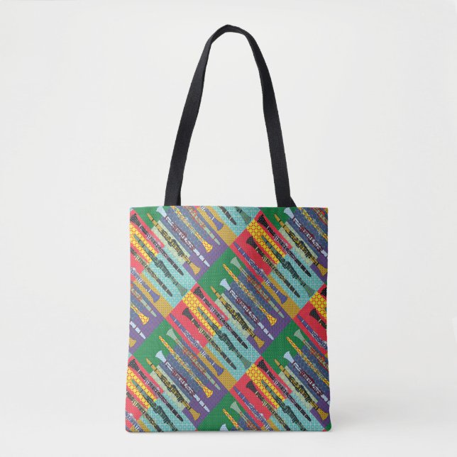 Patterned Clarinets  Tote Bag (Front)