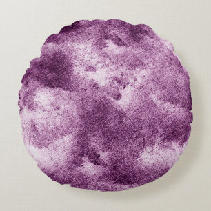 Patterned clothpurple, abstract, adorned, ancient, round cushion