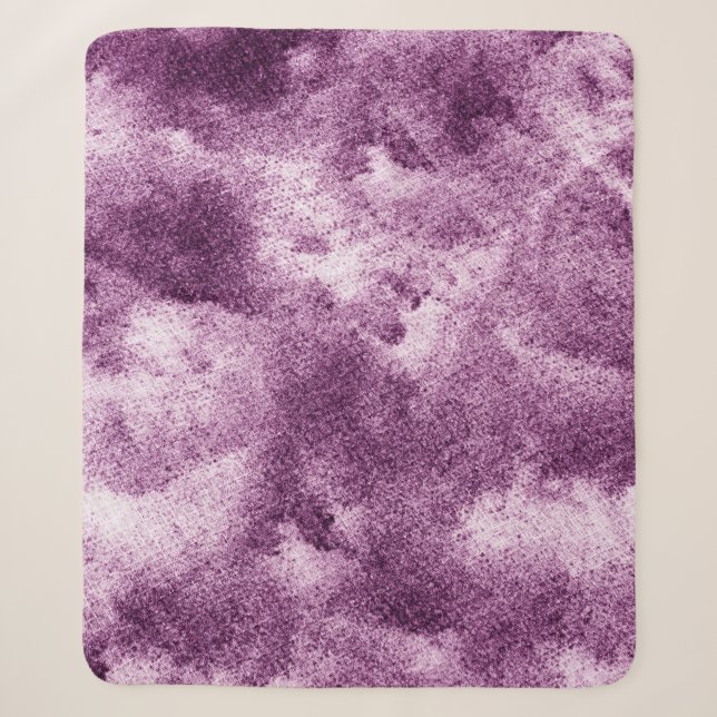 Patterned clothpurple, abstract, adorned, ancient, sherpa blanket (Front)