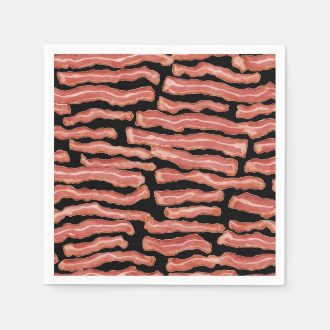 Patterned Crispy Bacon  Napkin (Front)