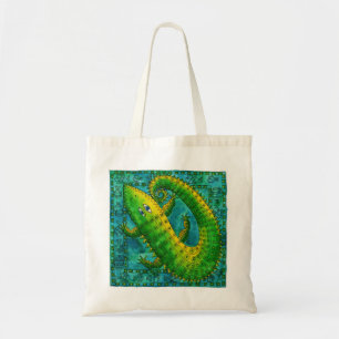 Patterned Crocodile Watercolour Illustration Tote Bag