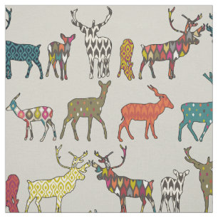 patterned deer stone fabric