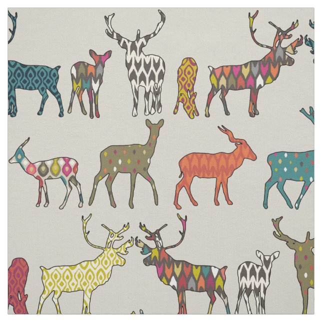 patterned deer stone fabric (Swatch)