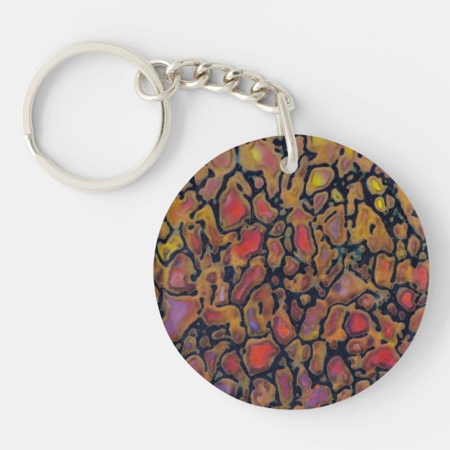 Patterned Dinosaur Bone Key Ring (Front)