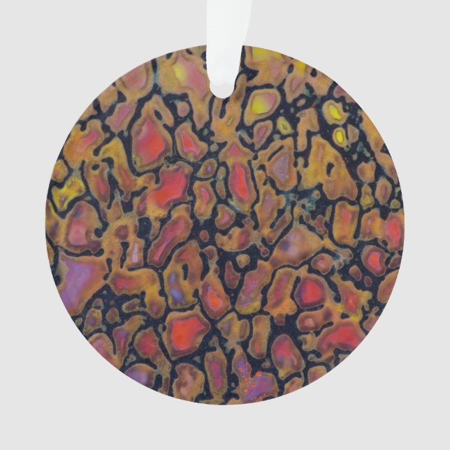 Patterned Dinosaur Bone Ornament (Front)