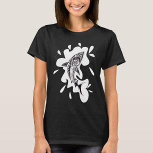 Patterned exotic shark artwork black and white Meh T-Shirt