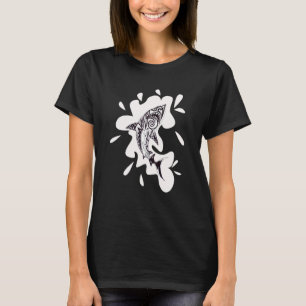 Patterned exotic shark artwork black and white Meh T-Shirt