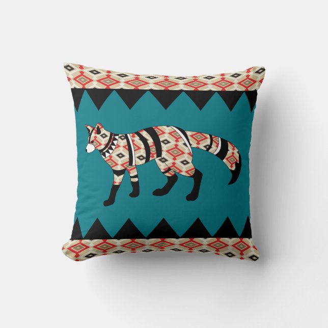 Patterned Fox Custom Cushion (Front)