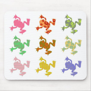 Patterned Frogs Mouse Pad