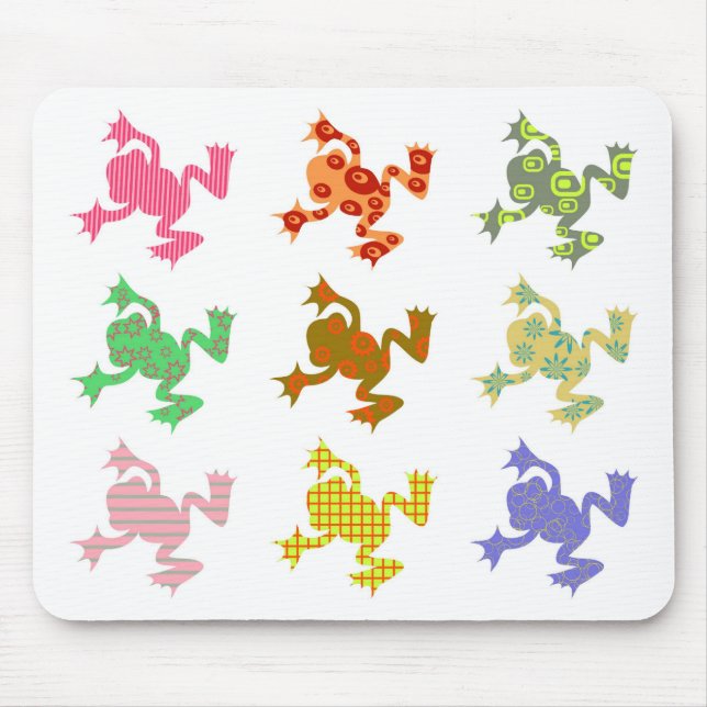 Patterned Frogs Mouse Pad (Front)
