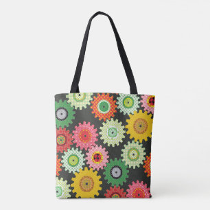 Patterned Gears Tote Bag