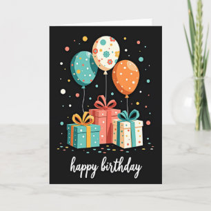 Patterned Gifts Birthday Card