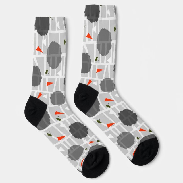 Patterned green socks (Right)