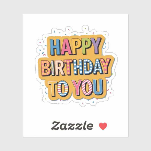 Patterned Happy Birthday (Sheet)