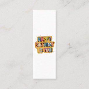Patterned Happy Birthday Calling Card