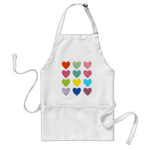 Patterned Hearts Standard Apron