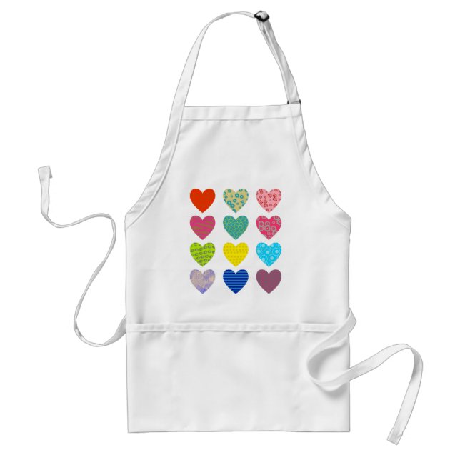 Patterned Hearts Standard Apron (Front)