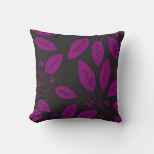 patterned leaves cushion