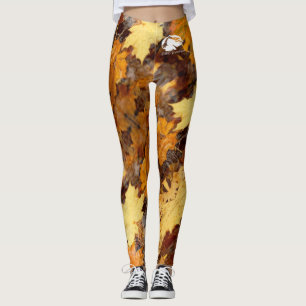 Patterned Leggings - White B&B Logo