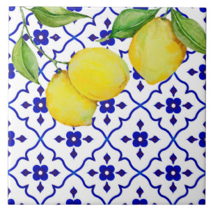 Patterned Lemon Ceramic Tile. Ceramic Tile