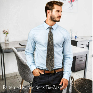 Patterned Marble Tie