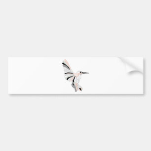 Patterned modern bird bumper sticker