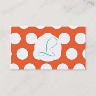 Patterned Monogram Business Card