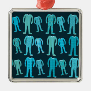 Patterned Pajama Party Metal Tree Decoration