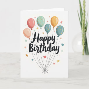 Patterned Pastel Balloon Card