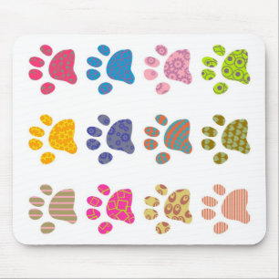 Patterned Paws Mouse Pad