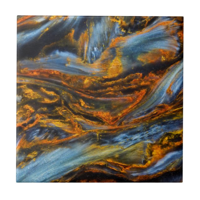 Patterned Pietersite Ceramic Tile (Front)