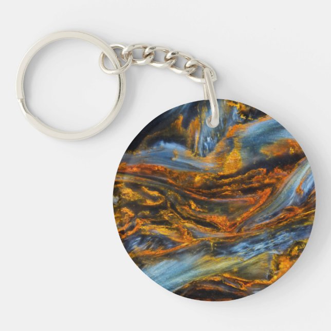 Patterned Pietersite Key Ring (Front)