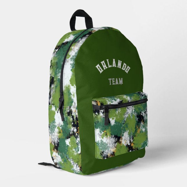 Patterned Printed Backpack (Back Corner Left)