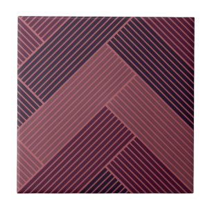 Patterned Purple Herringbone Ceramic Tile