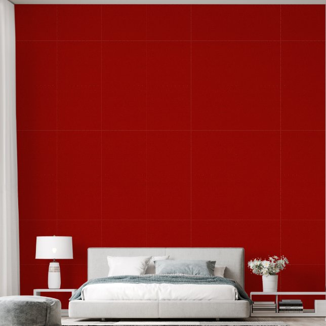 Patterned Red Wallpaper (Bedroom)