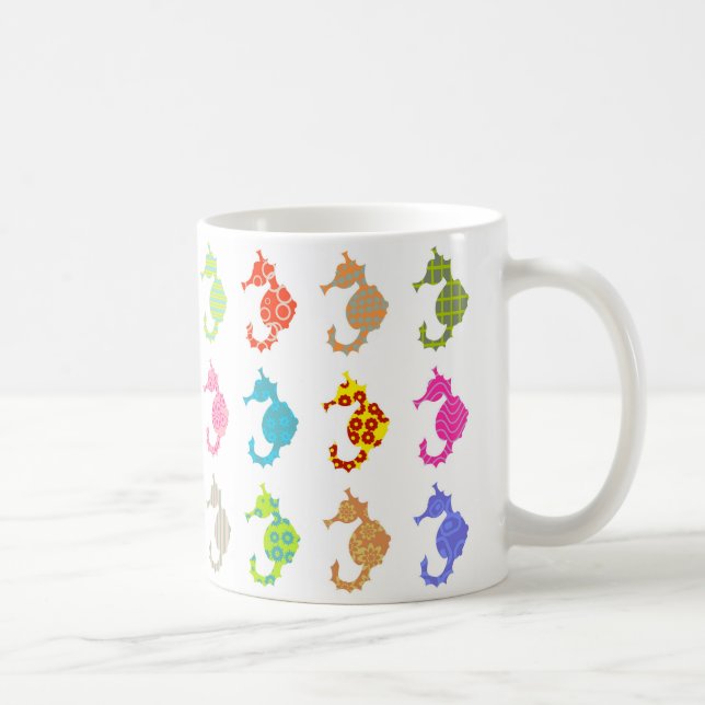 Patterned Seahorse Coffee Mug (Right)