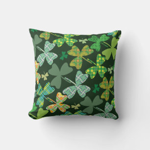 Patterned Shamrocks Cushion