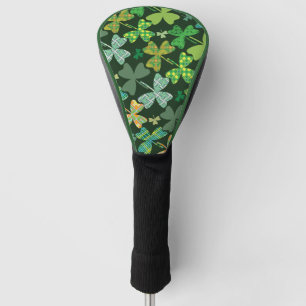 Patterned Shamrocks Golf Head Cover