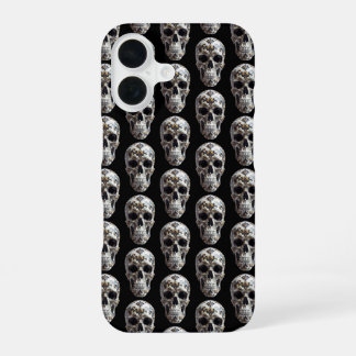 Patterned Skull  iPhone 16 Case