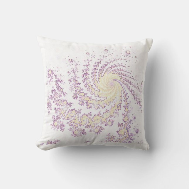 Patterned Swirl White Ivory Cushion (Front)