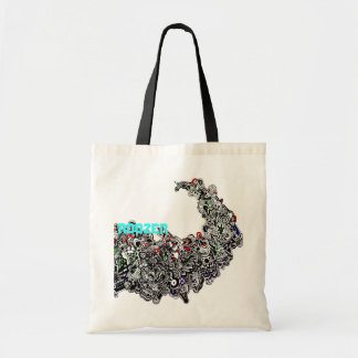 patterned tote bag