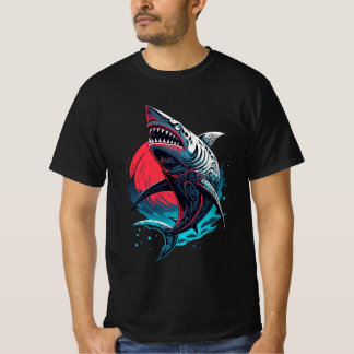 Patterned Wild Shark T-Shirt