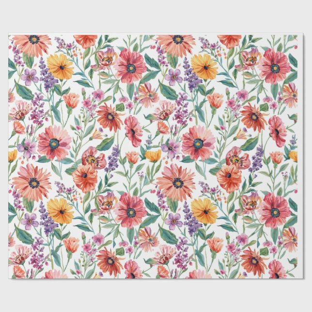 Patterned Wrapping Paper | Birthday Gift Wrap  (Flat)