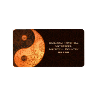 Patterned Yin Yang Gold Label