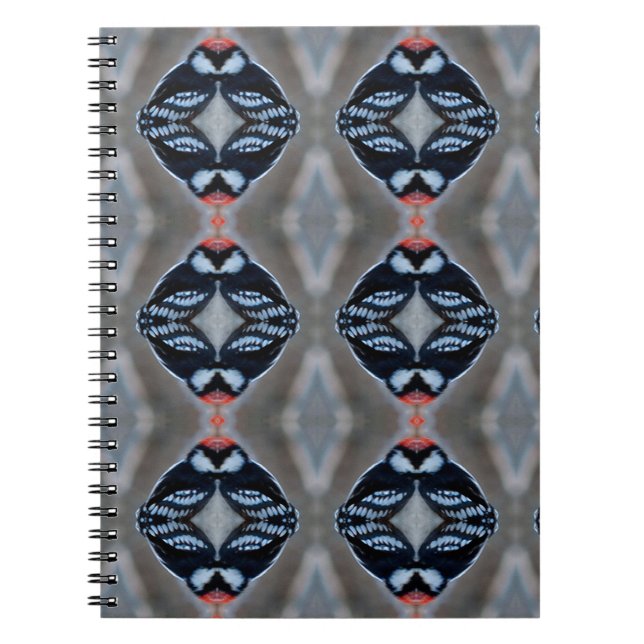 Patternized Male Downy Woodpecker Notebook (Front)