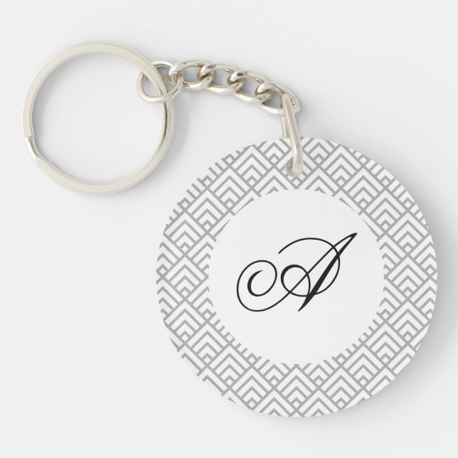 patterns05 GRAY Key Ring (Front)